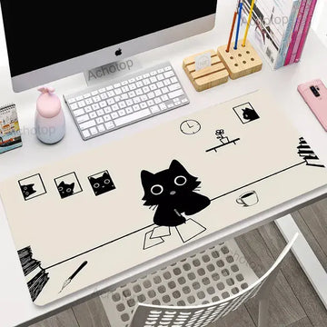 Cat Cartoon Mouse Pad Themed