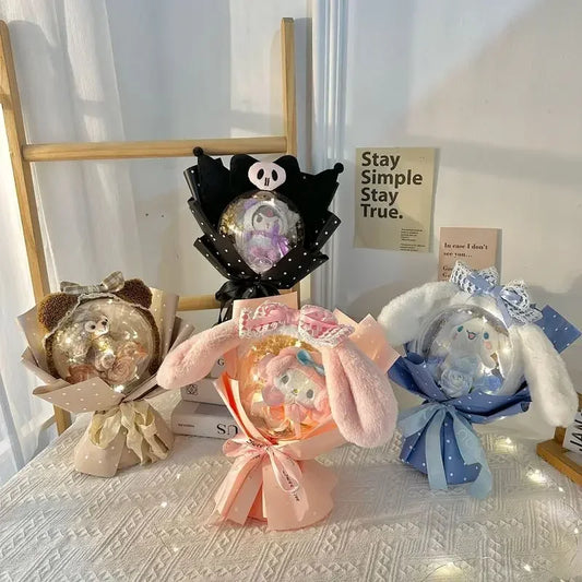 Sanrio Plush Dolls Wave Ball Bouquets Flowers Valentine's Day